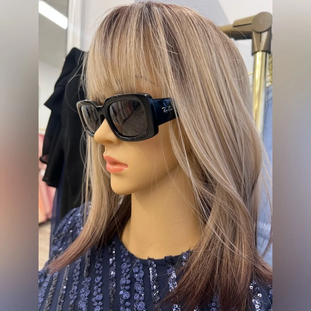Ray-Ban Black Rectangular Women's Sunglasses